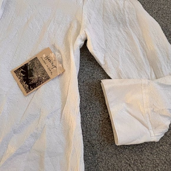 Habitat Crinkle Knit Fabric Tent Blouse in White NWT SMALL - 1C833 - Picture 8 of 13